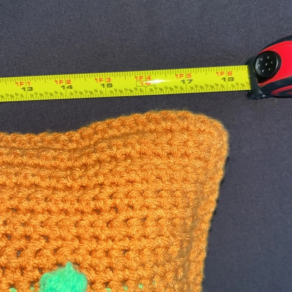 Handmade crochet swear word pillow
